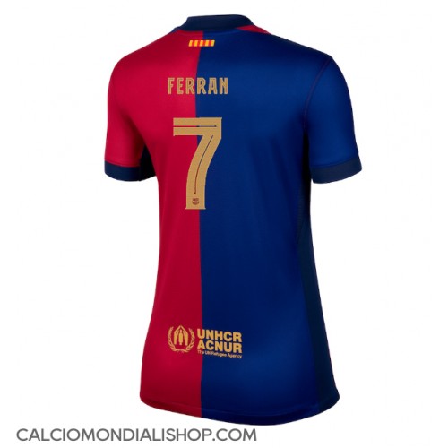 Maglie da calcio Barcelona Ferran Torres #7 Prima Maglia Femminile 2024-25 Manica Corta